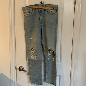 Light wash, distressed Rag & Bone Jeans